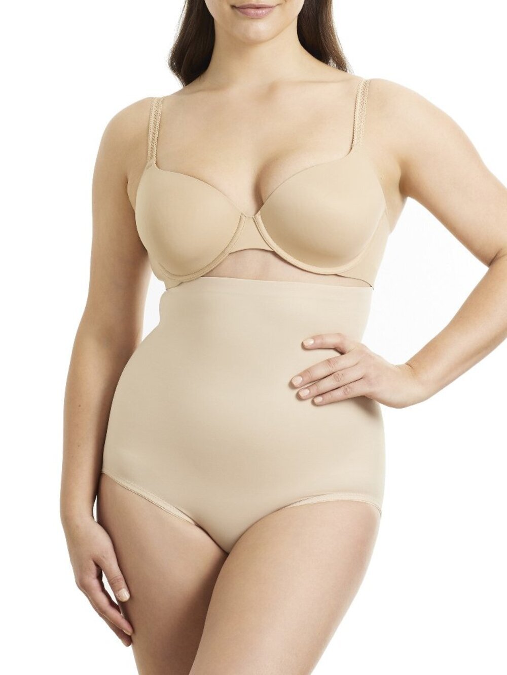 Cupid Intimates Soft & Comfortable High-Waist Shaping Brief - Beige